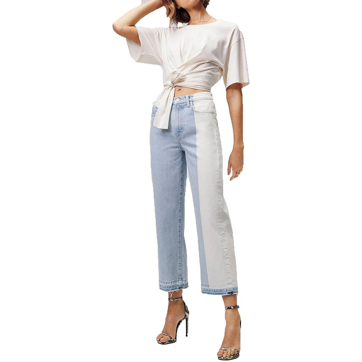 Alexa Raw Hem Denim Cropped Jeans