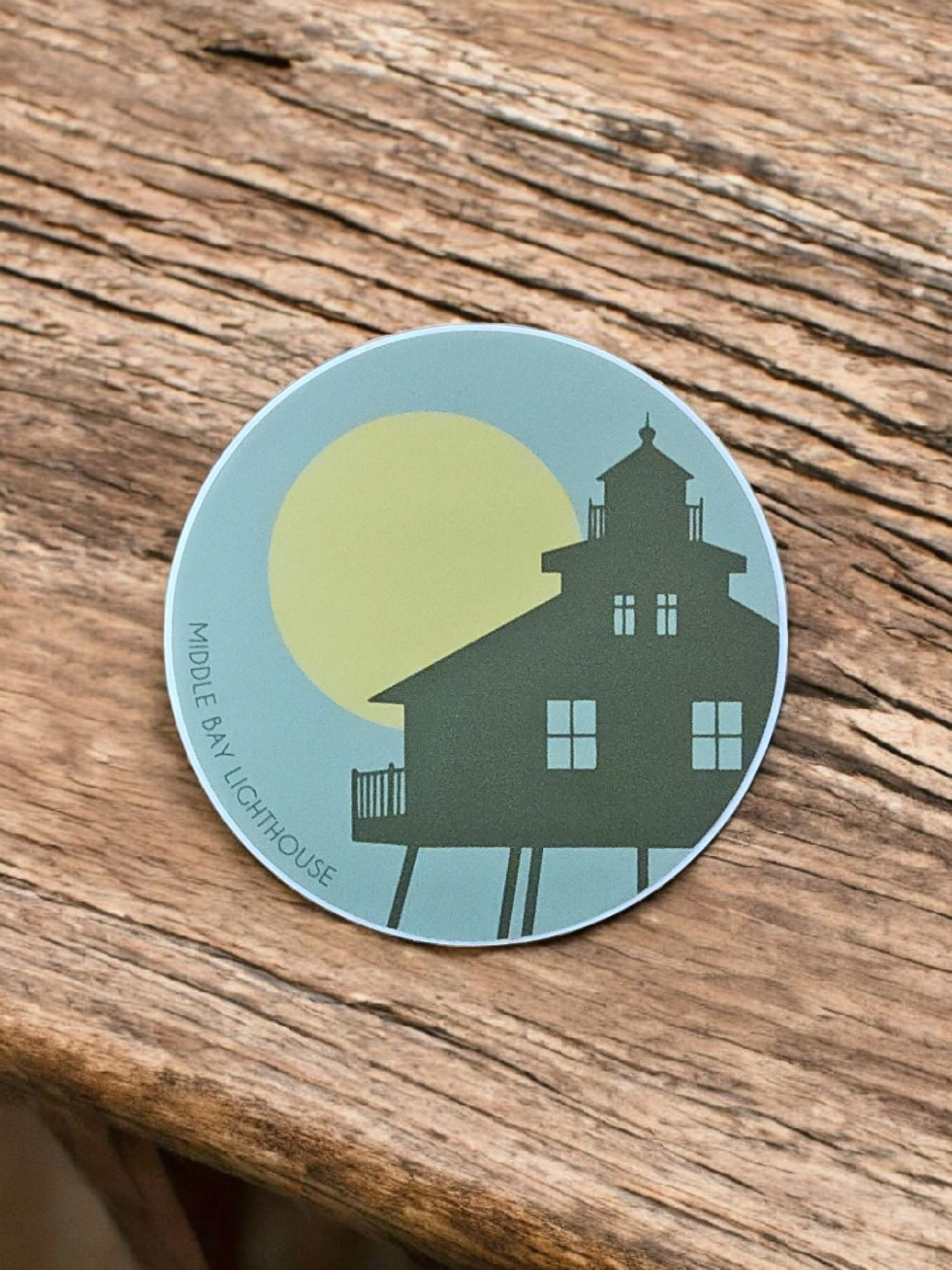 Middle Bay Lighthouse Sunset Sticker