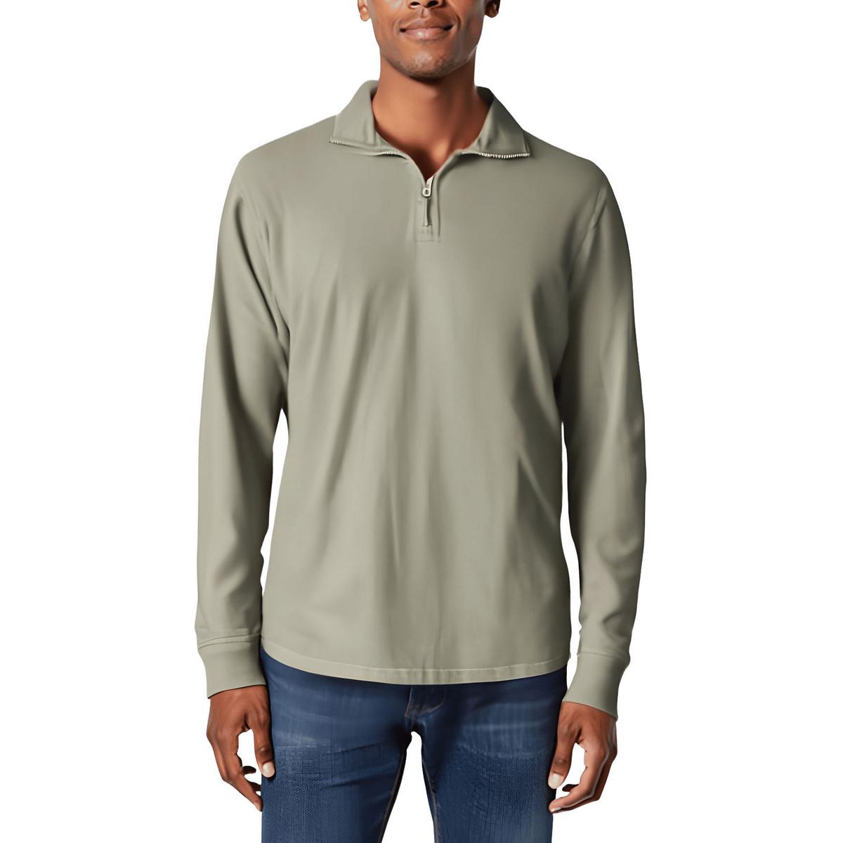 Zipper Slub Sweatshirt