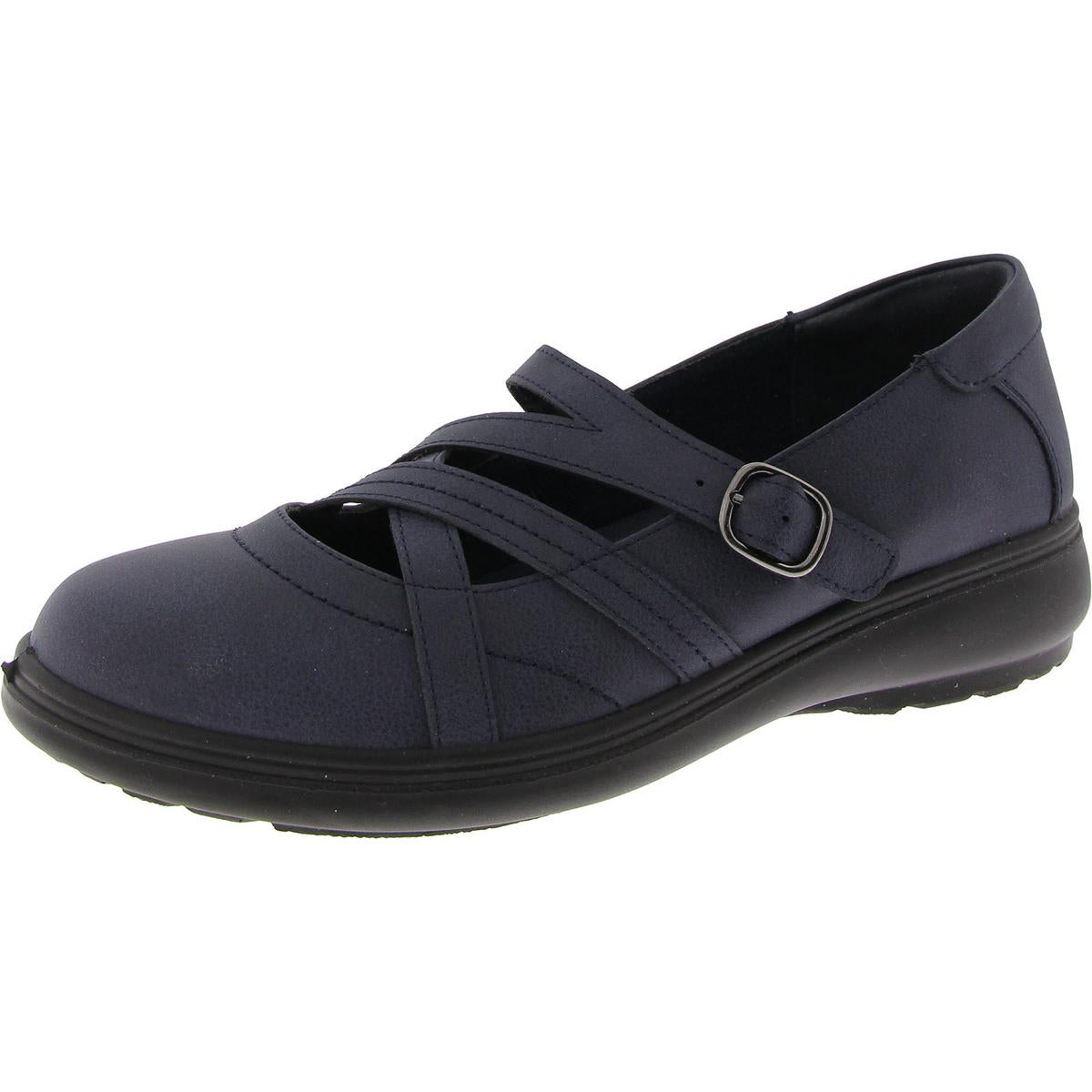 Faux Leaher Slip On Mary Janes