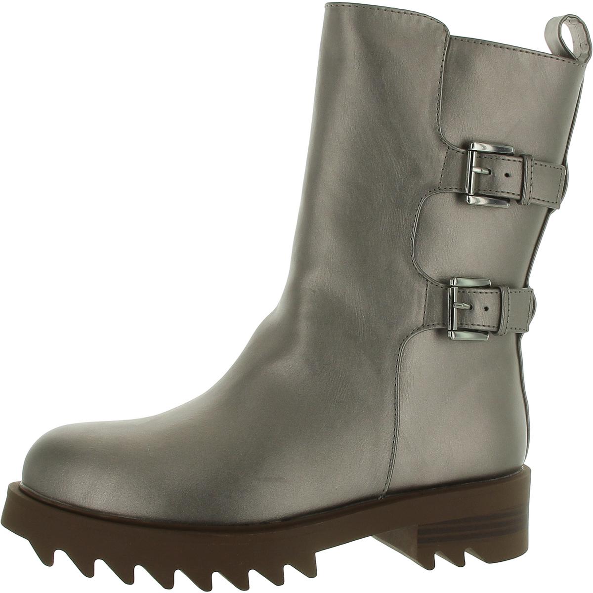 Faux Leather Zipper Booties