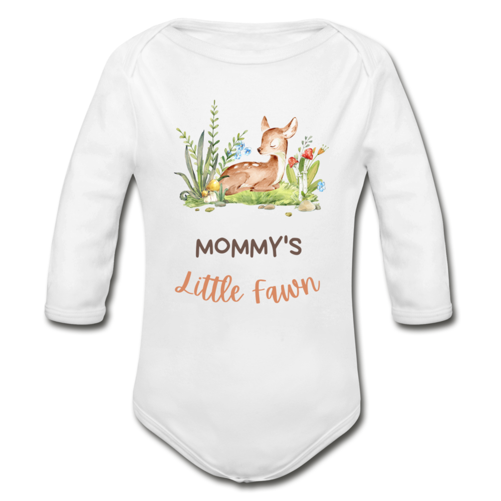 "Mommy's Little Fawn" Organic Long Sleeve Onesie