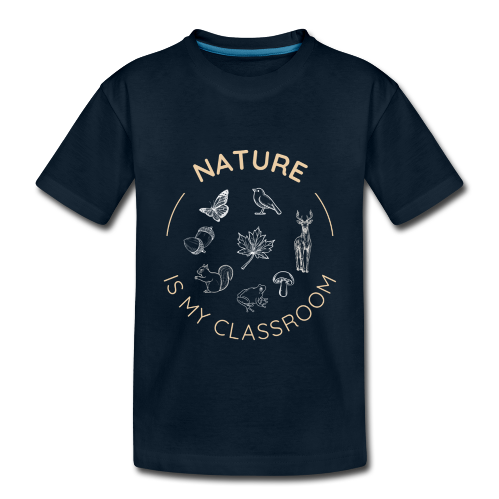 Nature Organic Kids' T-Shirt | Black and Navy