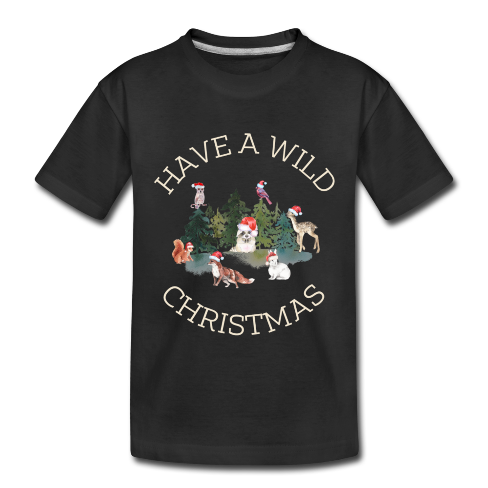 Have a Wild Christmas Organic Kids' T-shirt | Navy and Black