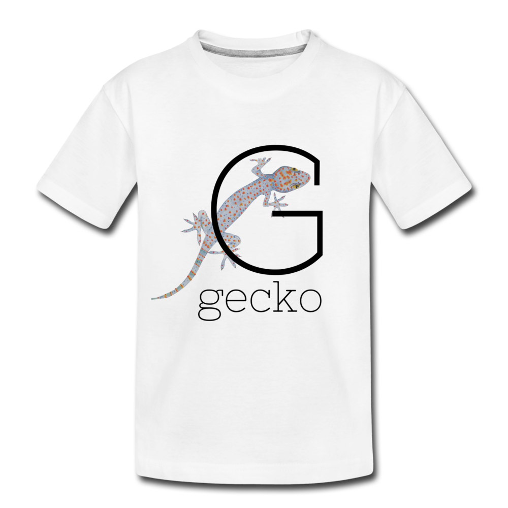 G is for Gecko Alphabet Letter of the Day Organic Toddler T-shirt
