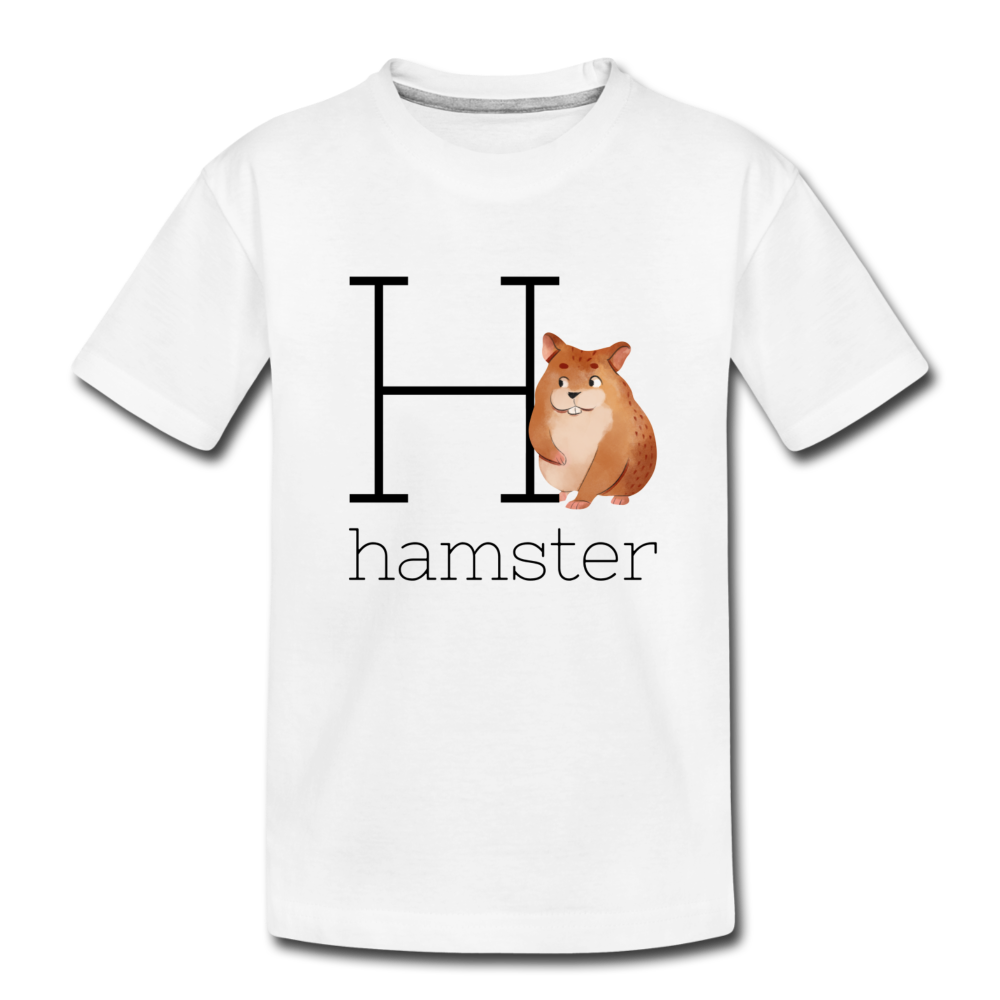 H is for Hamster Alphabet Letter of the Day Organic Toddler T-shirt