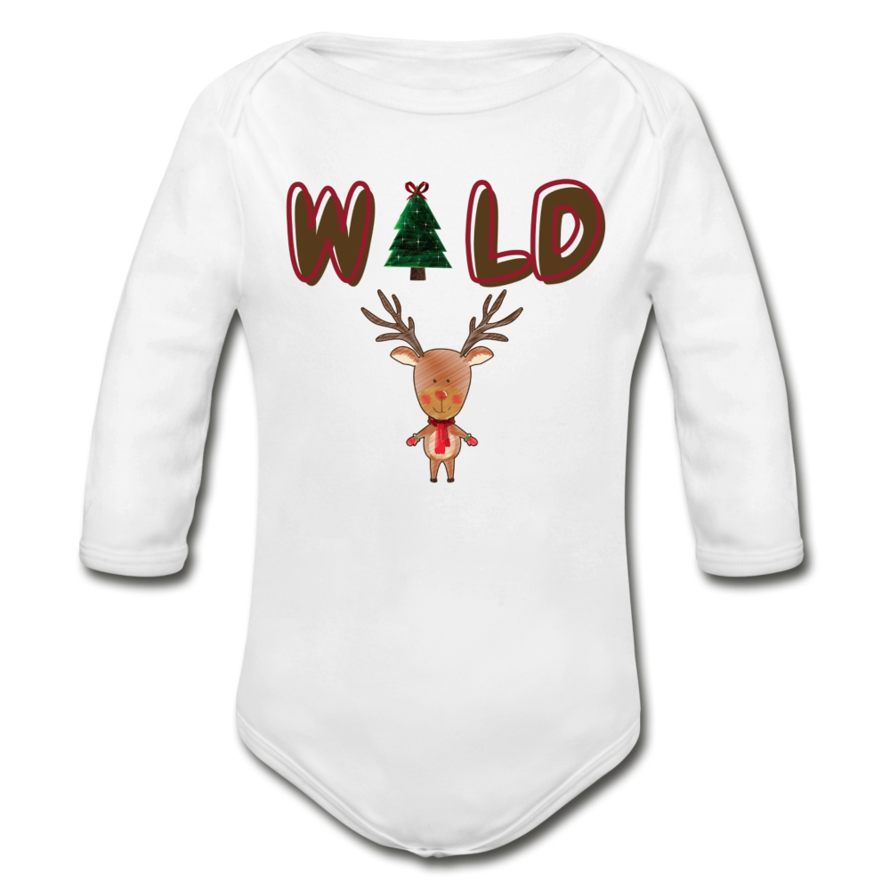 WILD Organic Long Sleeve Baby Christmas Onesie
