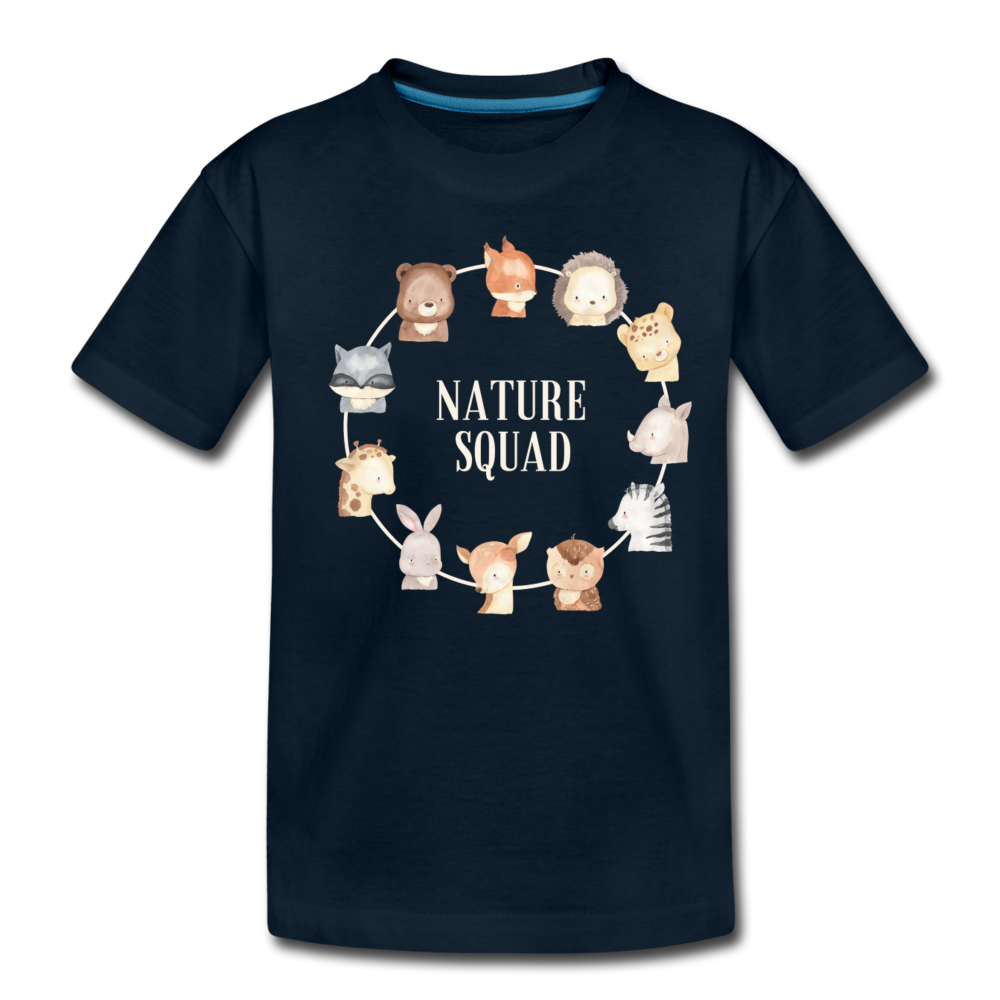 Nature Squad Organic Kids' T-Shirt | Black and Navy