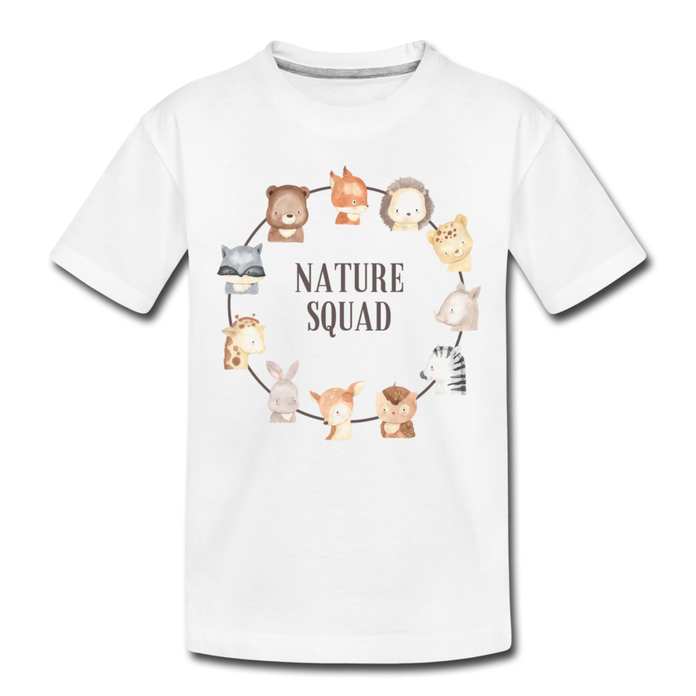 Nature Squad Organic Kids' T-Shirt | White