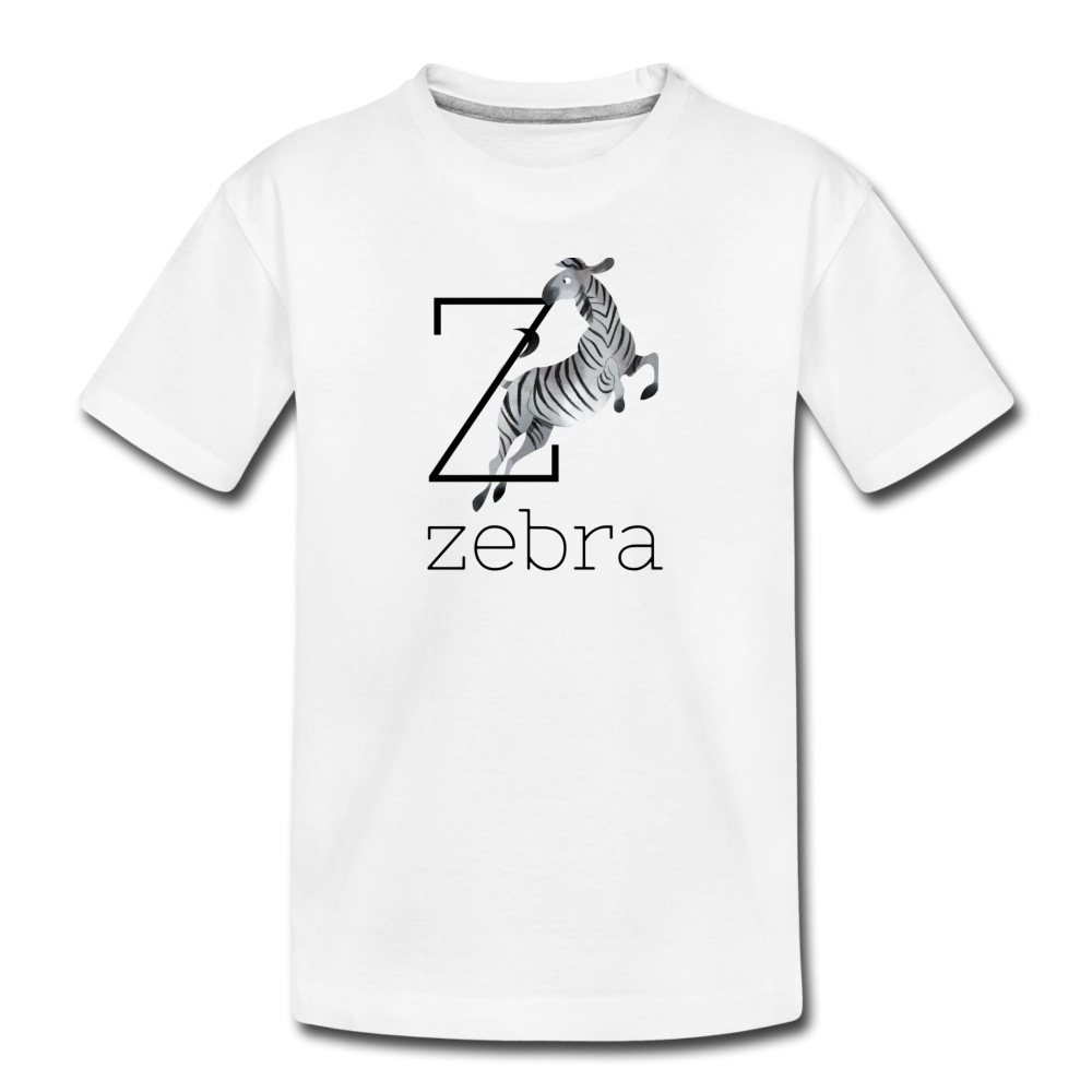 Z is for Zebra Alphabet Letter of the Day Organic Toddler T-shirt