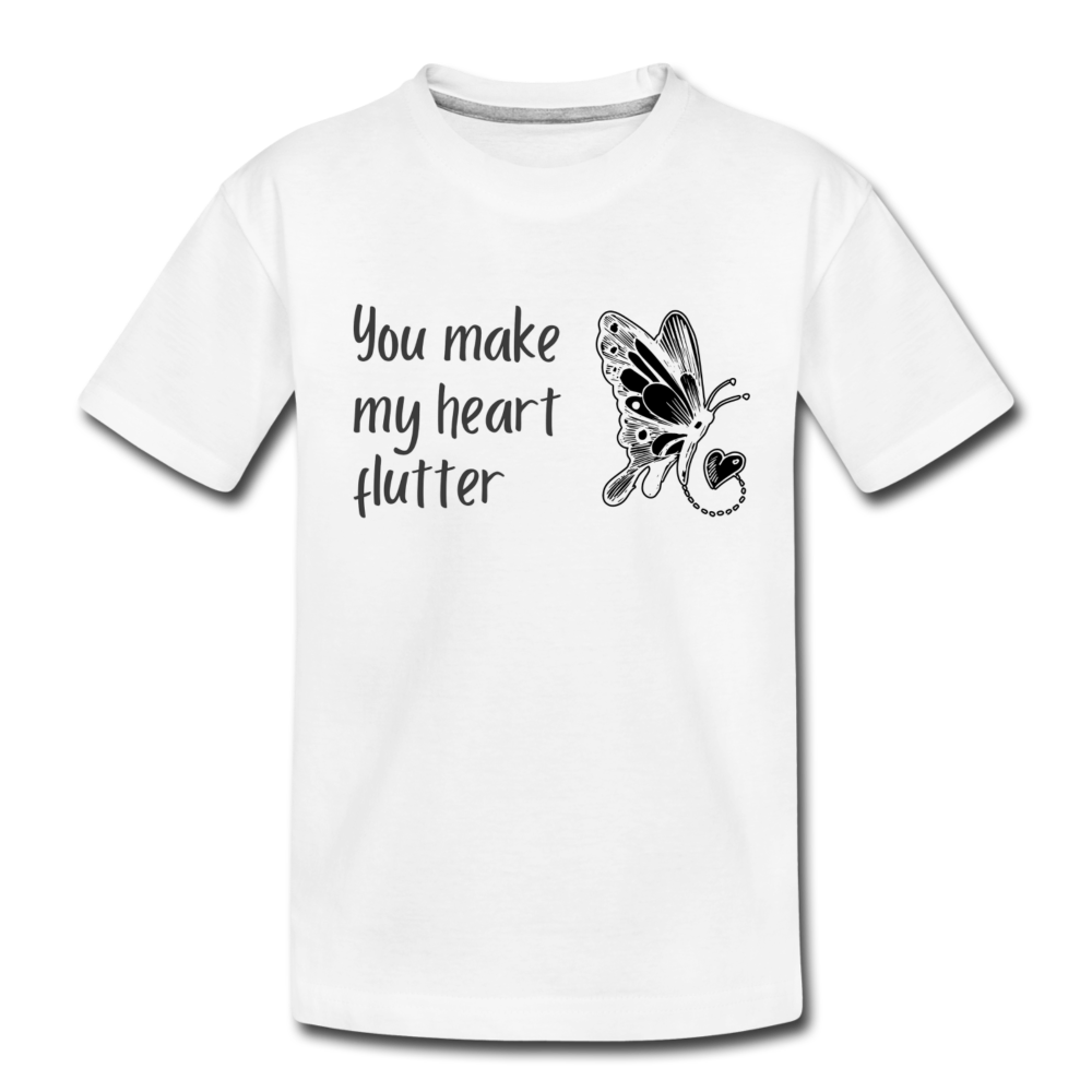 "You Make My Heart Flutter" Organic Kids' T-shirt