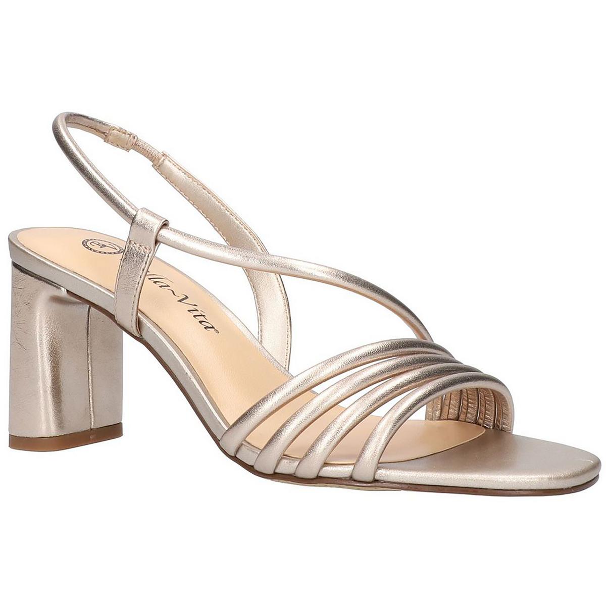Zariah Leather Metallic Dress Sandals