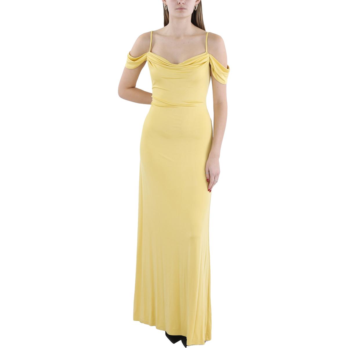 Full Length Cold Shoulder Evening Dress