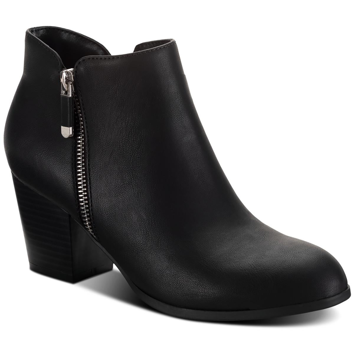 Masrinaa Faux Leather Almond Toe Ankle Boots