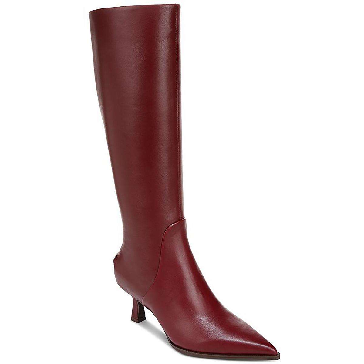 Yulia Leather Pointed Toe Knee-High Boots