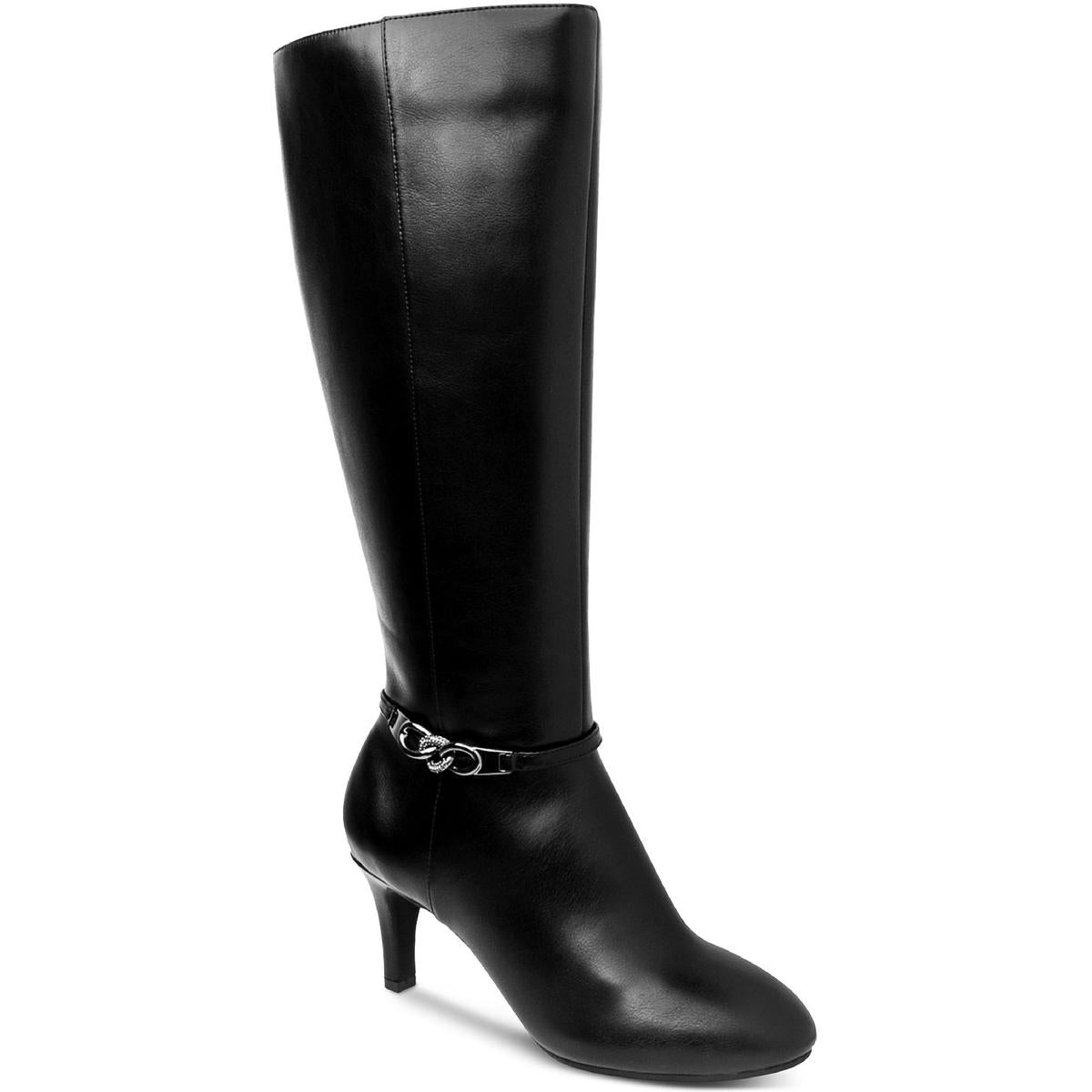 Hanna Faux Leather Tall Mid-Calf Boots
