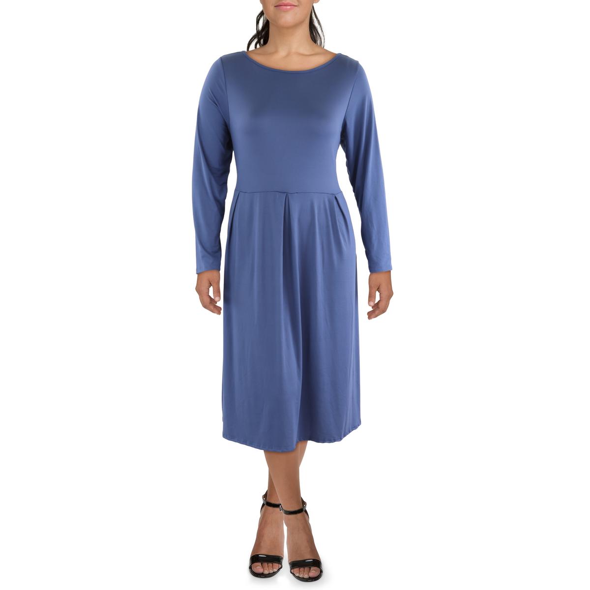 Plus Solid Fit & Flare Dress