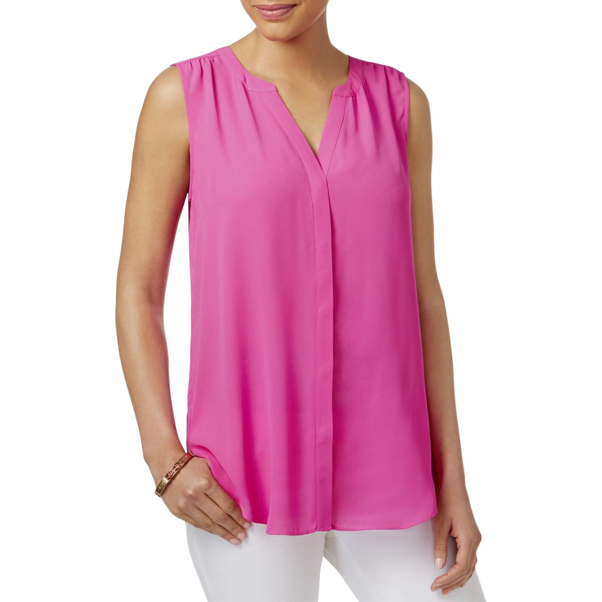 Pleated Button Down Blouse