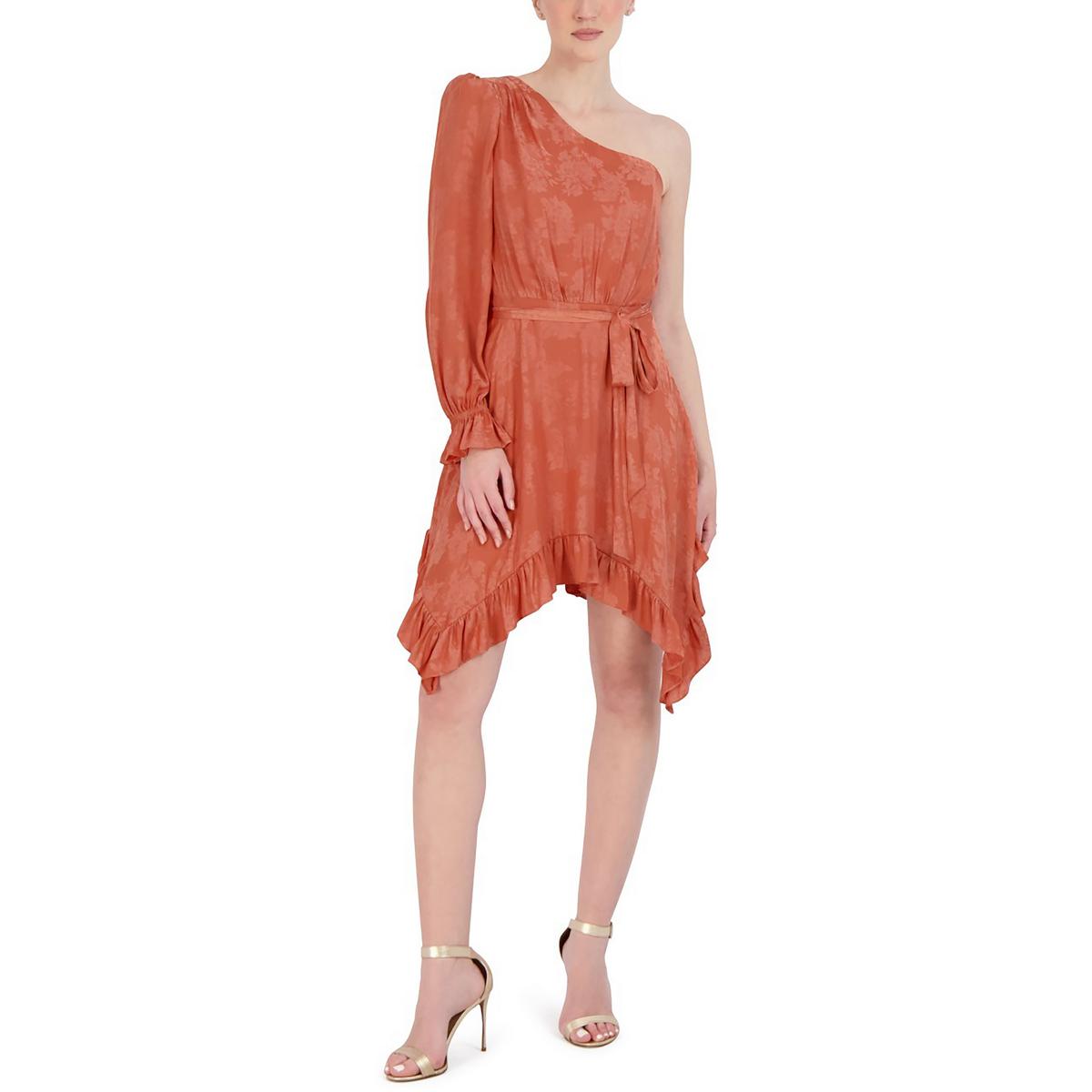 Floral One Shoulder Cocktail And Party Dress