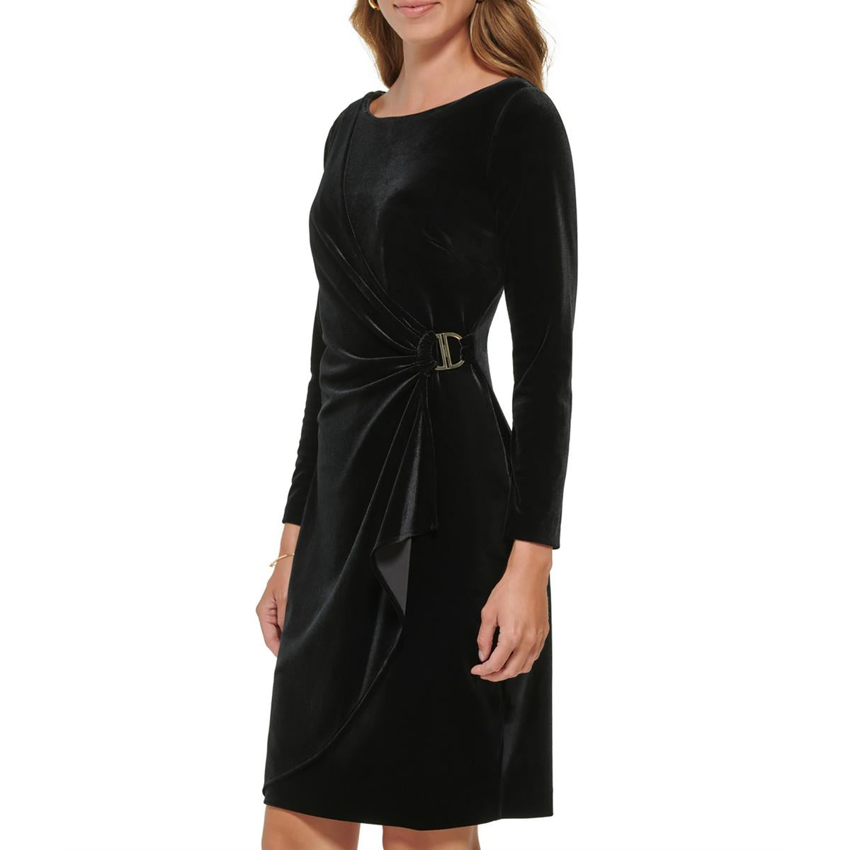 Drapey Velvet Wrap Dress