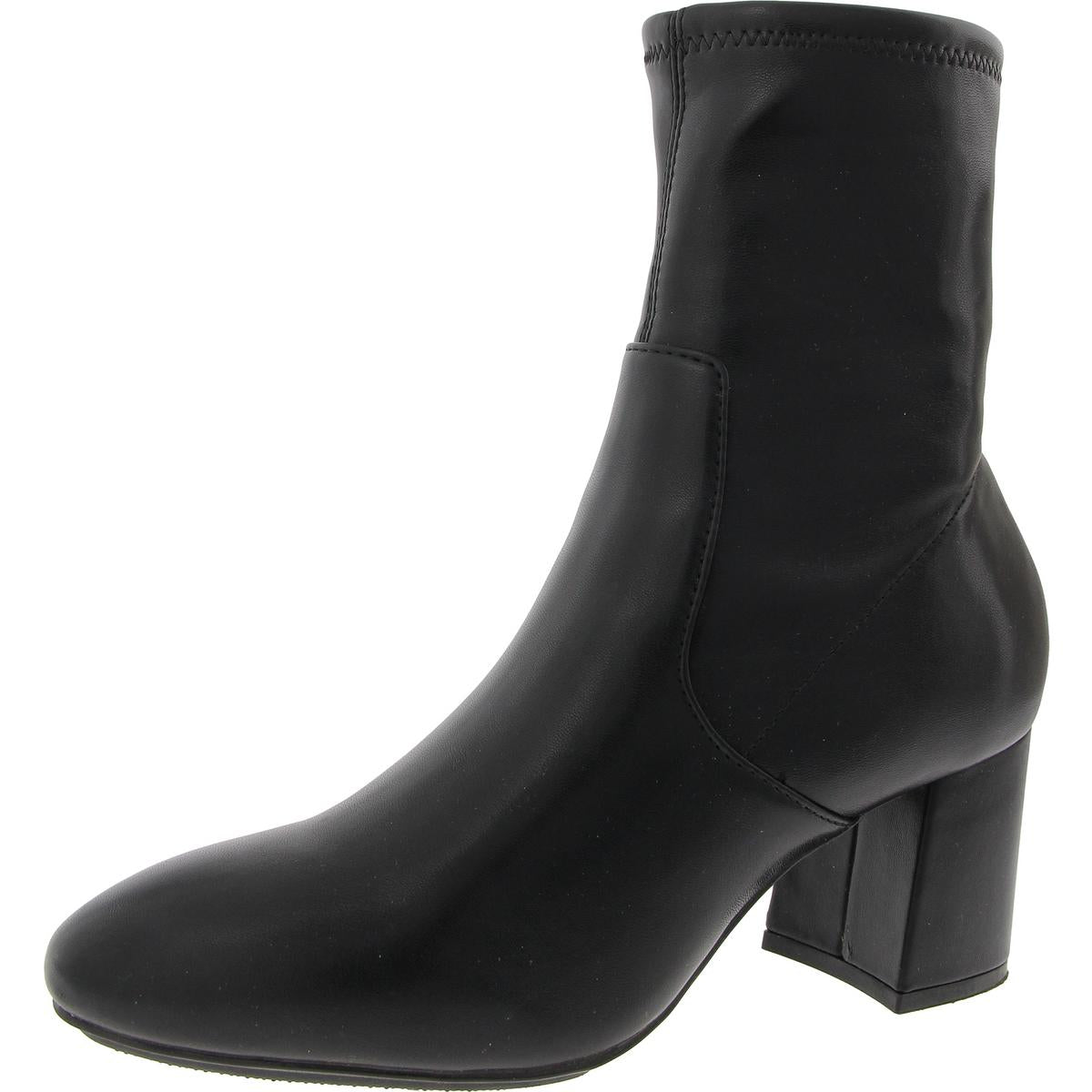 City Faux Leather Zipper Ankle Boots