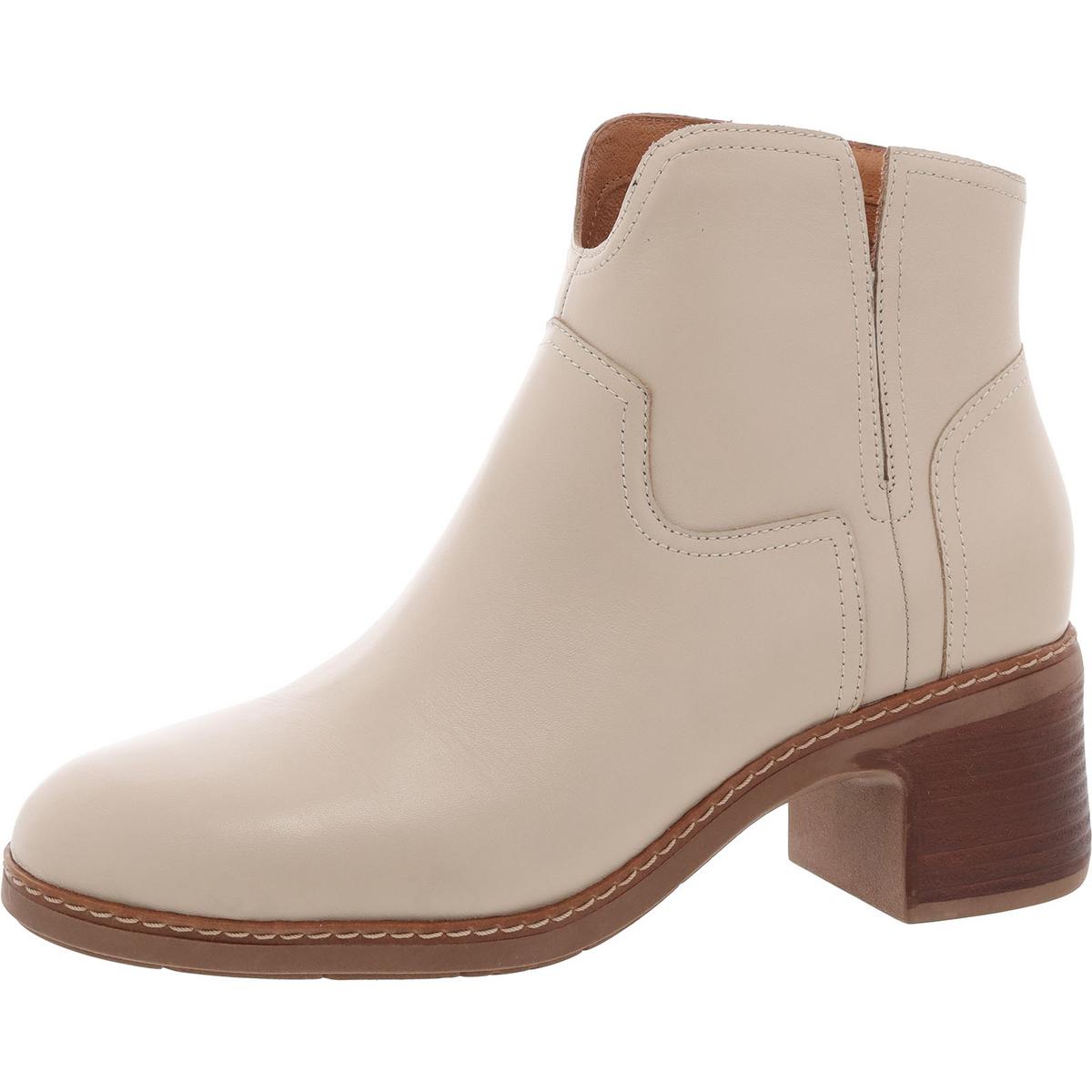 Vanda Water Resistant Leather Zip Up Ankle Boots