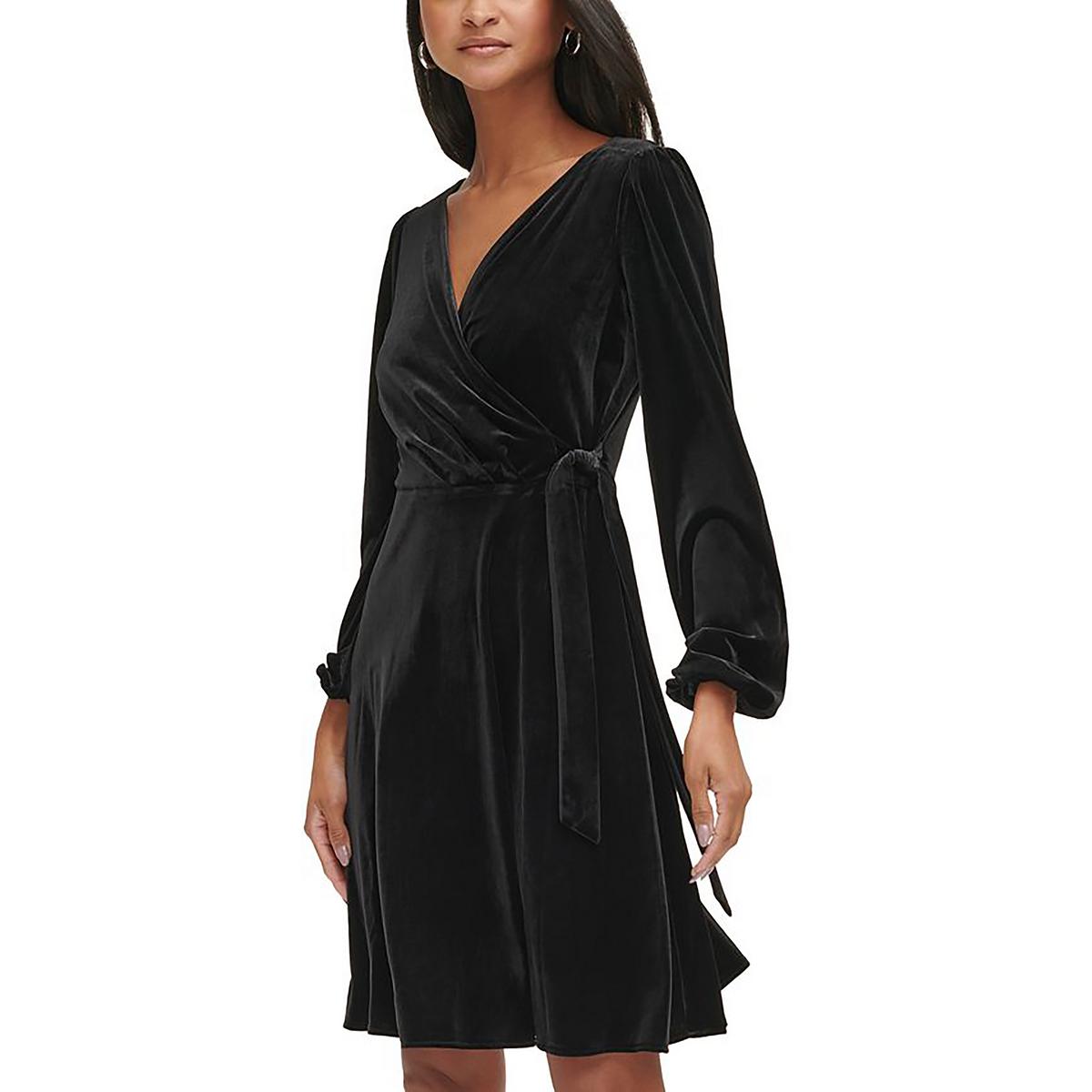 Above Knee Velvet Fit & Flare Dress