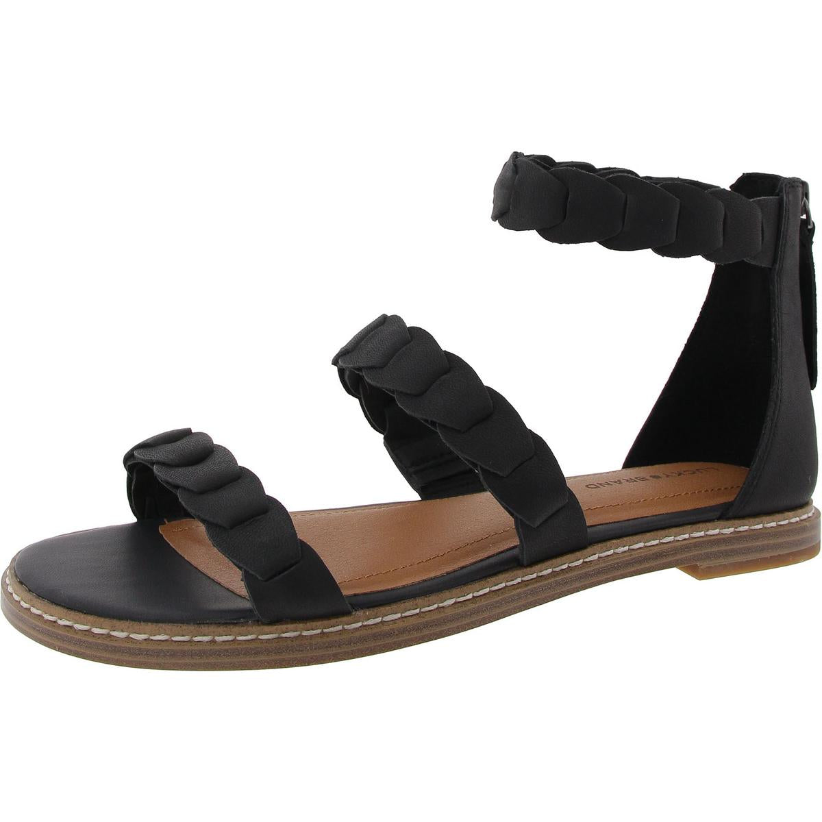 Kasinda Zipper Leather Gladiator Sandals