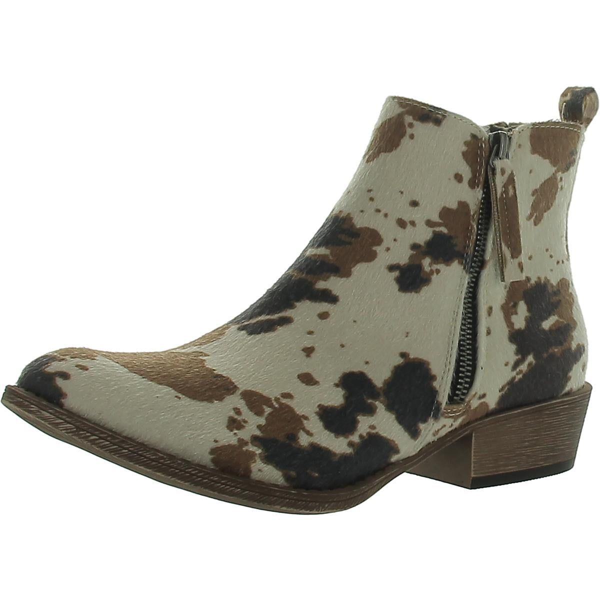 Faux Fur Animal Print Cowboy, Western Boots