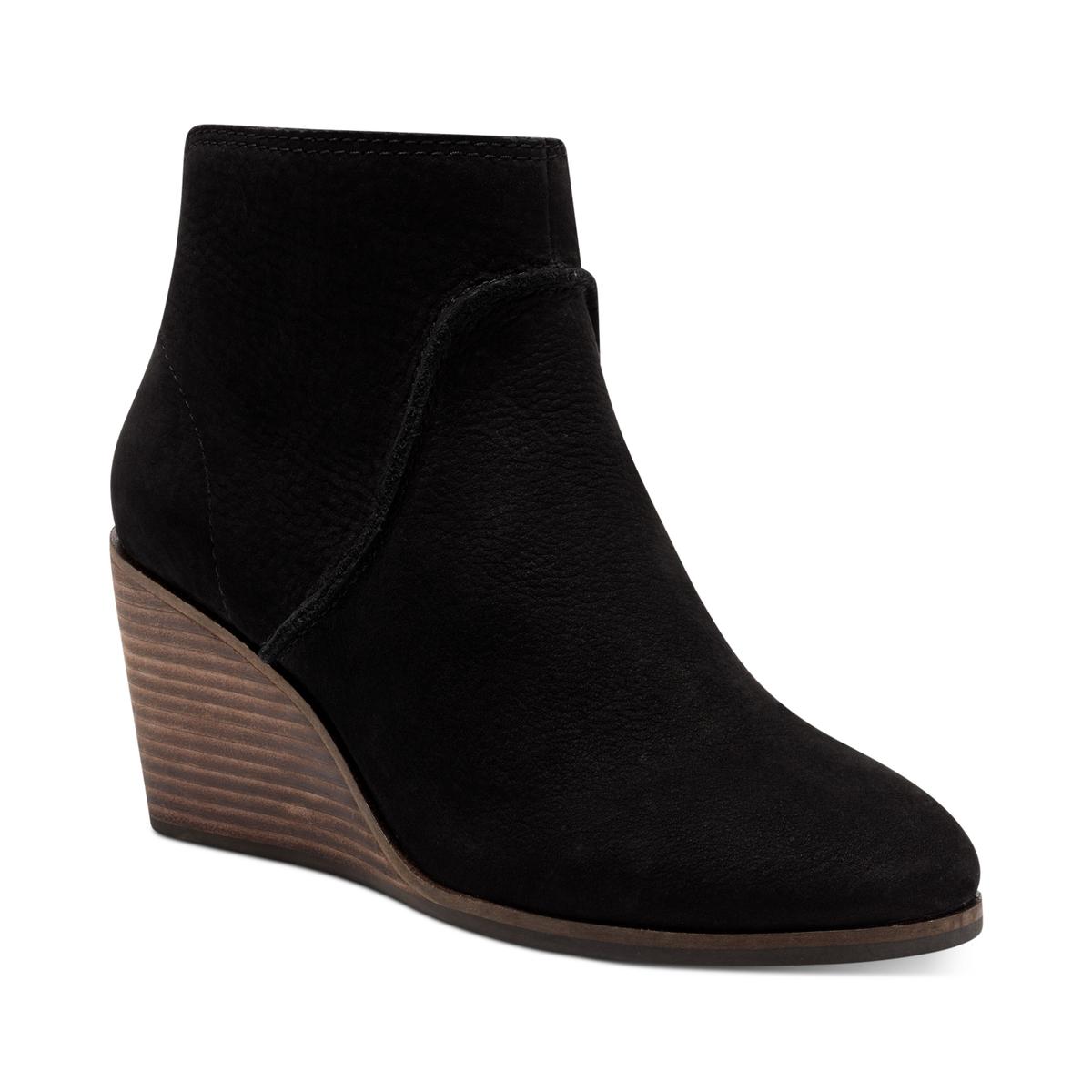 Zanta Leather Wedge Pull On Ankle Booties