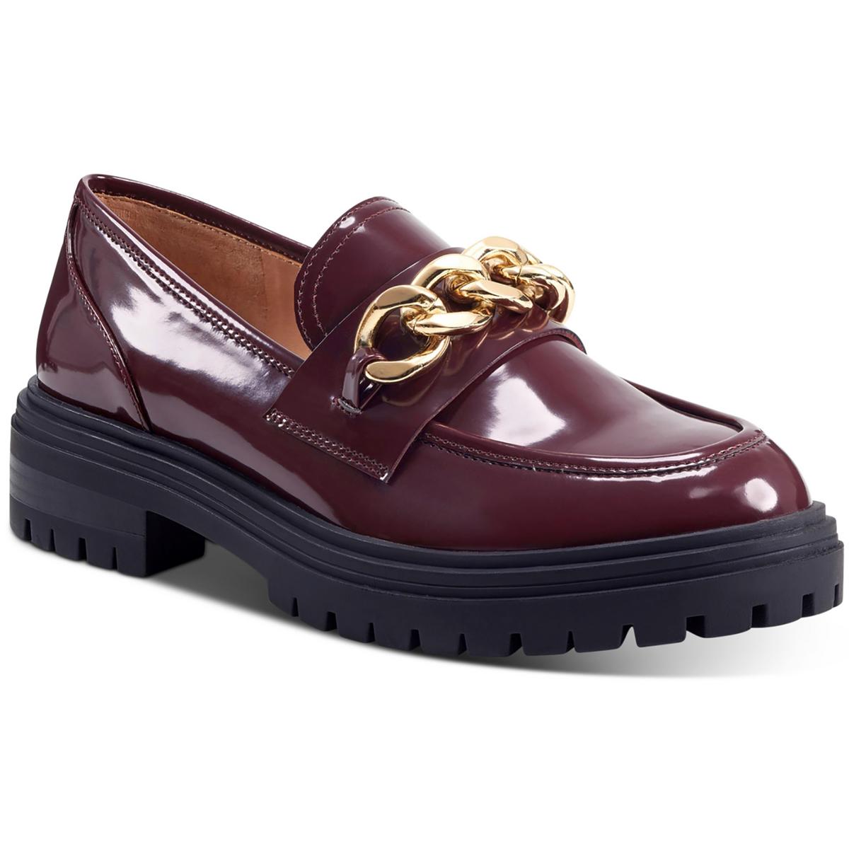 Brea Patent Chain Trim Loafers