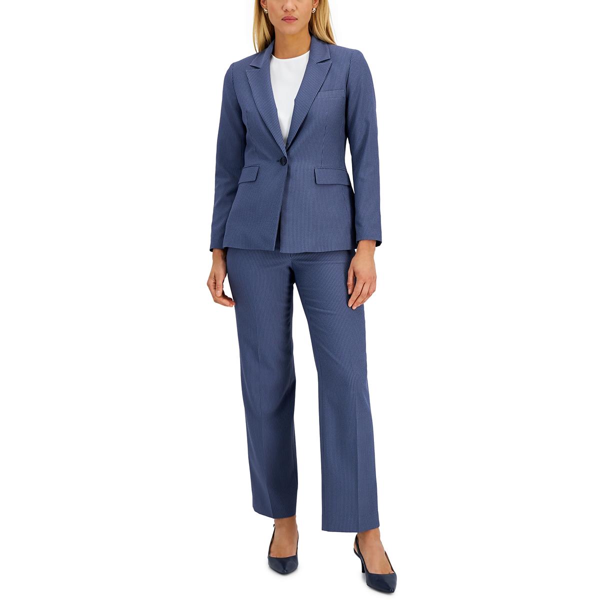 Striped Work Wear One-Button Blazer