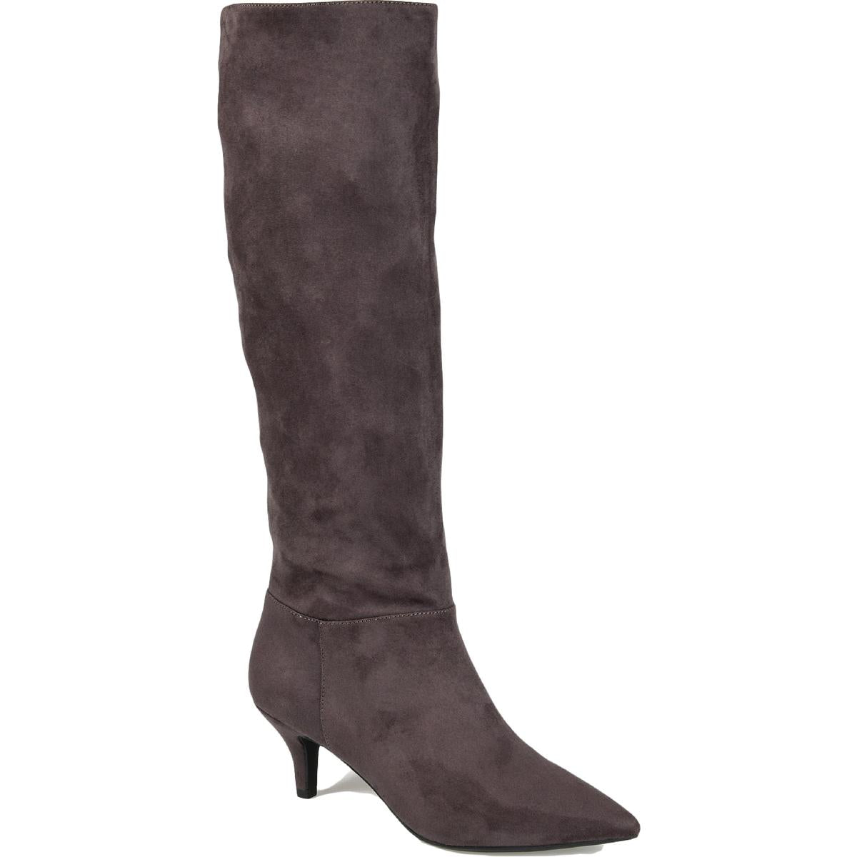 VELLIA Faux Suede Pull-On Knee-High Boots