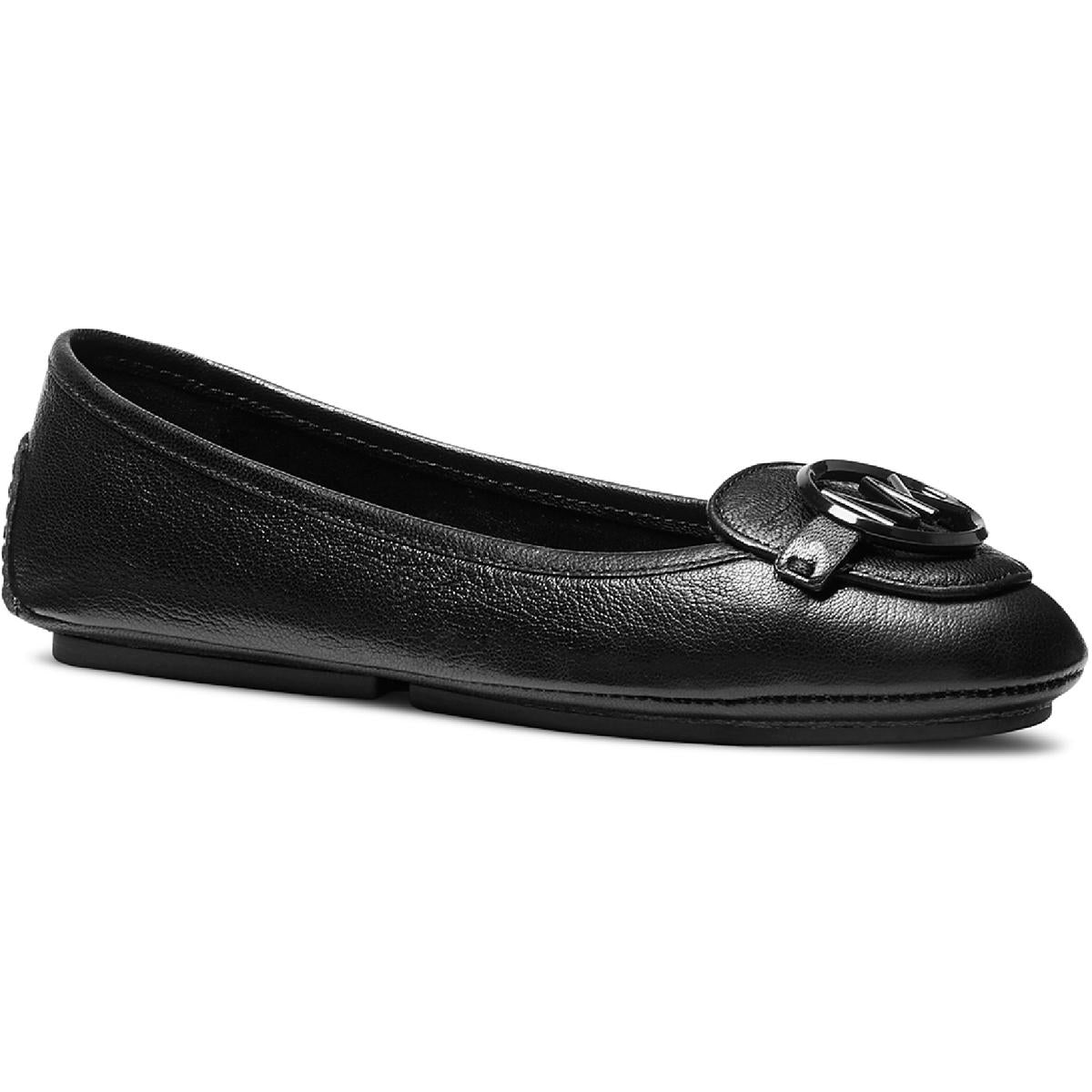 Lillie Moc Leather Logo Charm Slip On Moccasin Loafer