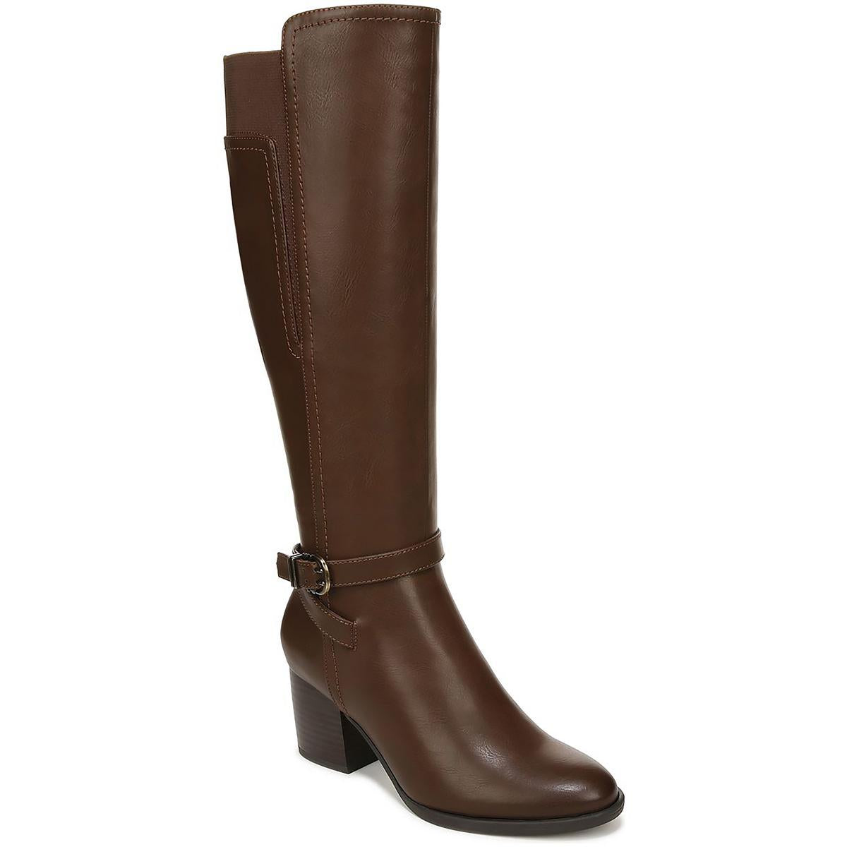 Up Town Faux Leather Knee-High Boots